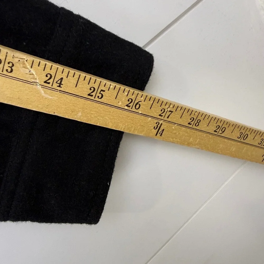 Banana‎ Republic Black Wool Field Coat MEN Large INSULATED CHARCOAL PEACOAT